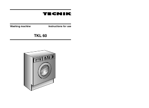 Manual Tecnik TKL 60 N Washing Machine