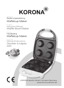 Manual Korona 41011 Waffle Maker