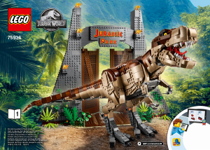 Manual Lego set 75936 Jurassic World Jurassic Park: Fúria de T. rex