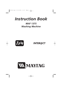 Manual Maytag MAF1375AAW Washing Machine