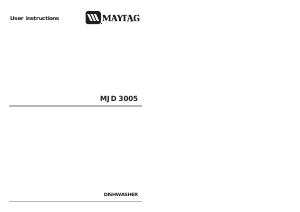 Handleiding Maytag MJD3005AAS Vaatwasser