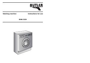 Handleiding Butler BWA 5119 Wasmachine