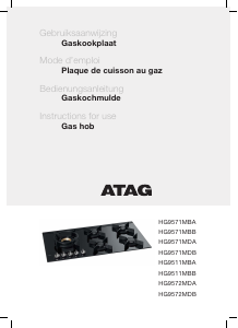 Manual ATAG HG9571MBA1E Hob