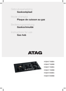 Handleiding ATAG HG8472MBB Kookplaat