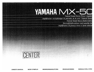 Handleiding Yamaha MX-50 Versterker