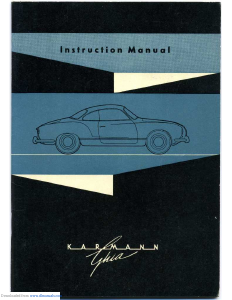 Manual Volkswagen Karmann Ghia (1958)