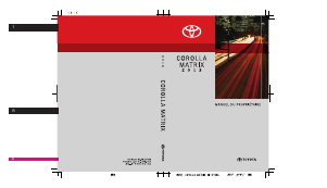 Mode d’emploi Toyota Matrix (2013)