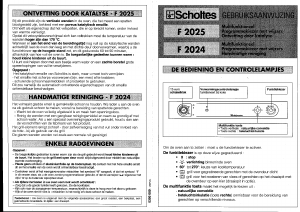 Handleiding Scholtès F 2025 Oven