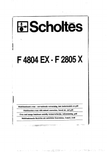 Handleiding Scholtès F 2805 X Oven