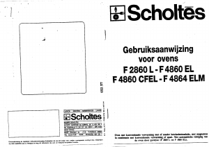 Handleiding Scholtès F 2860 L Oven