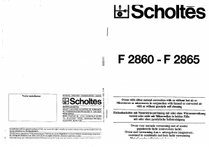 Handleiding Scholtès F 2860 Oven