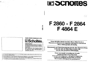 Handleiding Scholtès F 2864 Oven