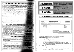 Handleiding Scholtès F 4805 Oven