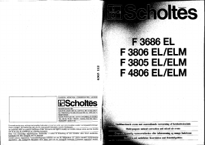 Handleiding Scholtès F 4806 EL Oven