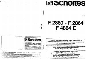 Handleiding Scholtès F 4864 E Oven