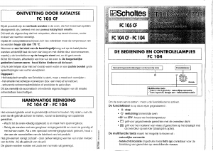 Handleiding Scholtès FC 104 Oven