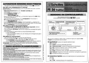 Handleiding Scholtès FE 56 Oven