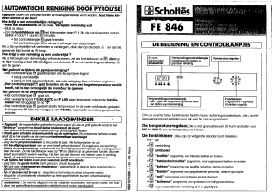 Handleiding Scholtès FE 846 Oven