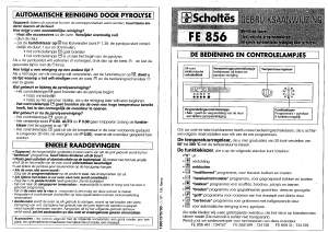 Handleiding Scholtès FE 856 Oven