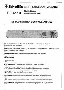 Handleiding Scholtès FE 4114 Oven