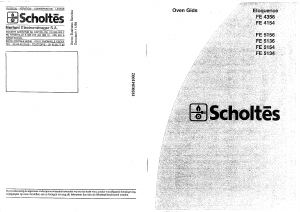 Handleiding Scholtès FE 5154 Oven