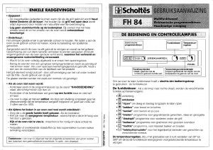 Handleiding Scholtès FH 84 Oven