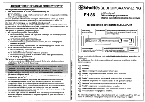 Handleiding Scholtès FH 86 Oven