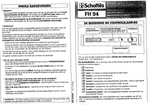 Handleiding Scholtès FH 94 Oven