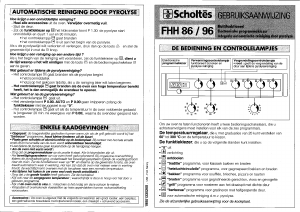 Handleiding Scholtès FHH 96 Oven