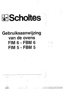 Handleiding Scholtès FIM 5 Oven