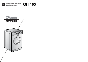 Manual Otsein-Hoover LB OH 103 M6 Washing Machine