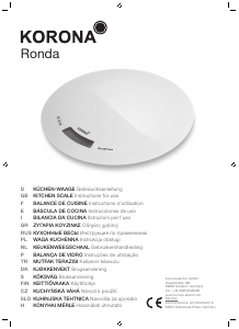 Bruksanvisning Korona 70220 Ronda Köksvåg