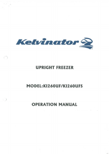 Manual Kelvinator KI260UF Freezer