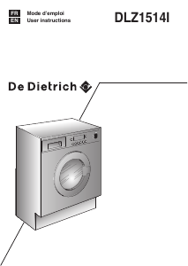 Manual De Dietrich DLZ1514I Washing Machine
