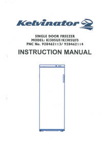 Manual Kelvinator KI305SS Freezer