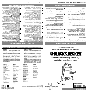 Manual de uso Black and Decker BEL3000A Aspirador