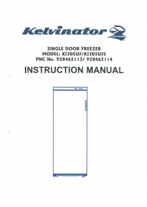 Manual Kelvinator KI305UFS Freezer