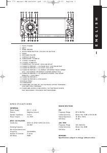 Manual Caliber MCD773 Car Radio