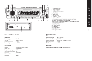 Manual Caliber MCD300M Car Radio