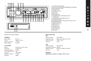 Manual Caliber MCD261M Car Radio