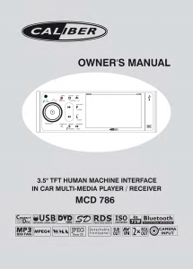 Manual Caliber MCD786 Car Radio