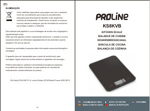 Mode d’emploi Proline KS8KVB Balance de cuisine