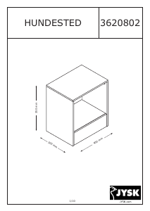 Návod JYSK Hundested Nočný stolík
