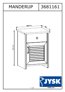 Hướng dẫn sử dụng JYSK Manderup Bàn đầu giường