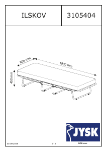 Handleiding JYSK Ilskov (80x193) Bedframe