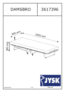 Hướng dẫn sử dụng JYSK Damsbro (90x200) Khung giường