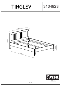 Посібник JYSK Nordby (140x200) Каркас ліжка