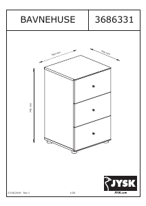 Hướng dẫn sử dụng JYSK Bavnehuse (45x75x42) Tủ ngăn kéo