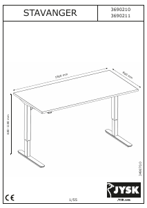 说明书 JYSKStavanger (80x160)桌子