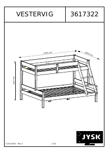 説明書 JYSK Vestervig (80/120x200) 二段ベッド